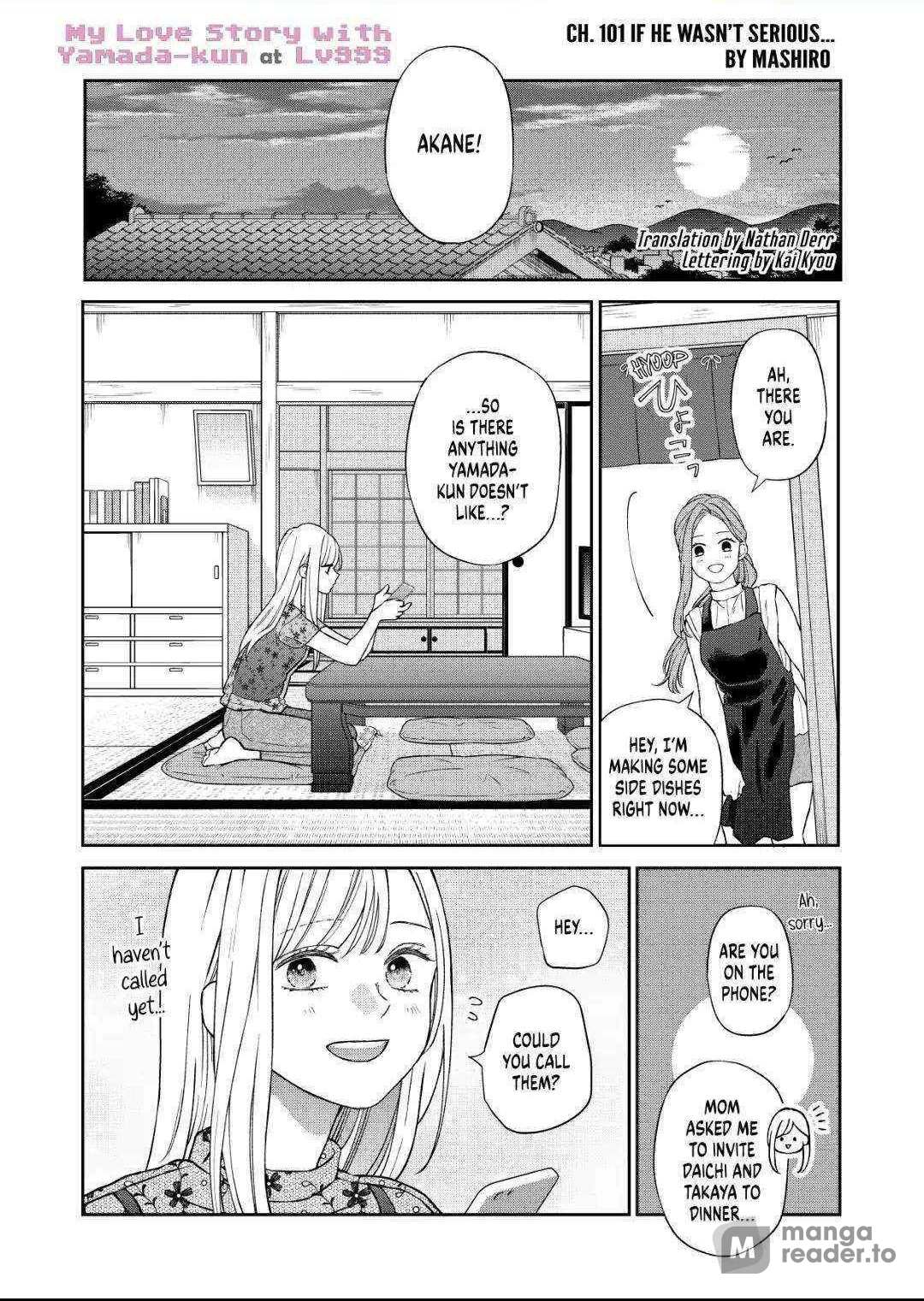 Yamada-kun to Lv999 no Koi wo Suru, Chapter 101 image 01